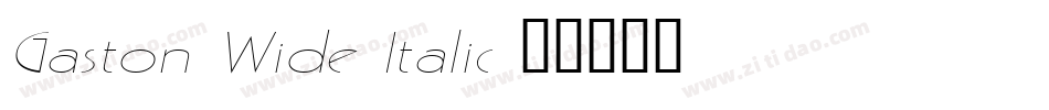 Gaston Wide Italic字体转换